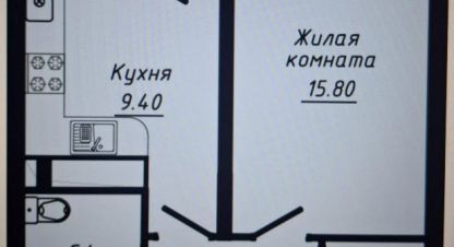 Продам квартиру 1 комнатную с общей площадью 39.55м2, 3/9 эт., на улице 40 лет Октября, г. Кисловодск, Ставропольский край, Россия, агентство АН Черника. Фотография №1