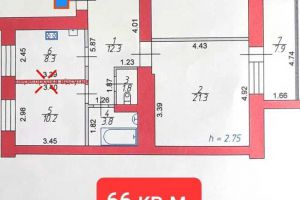 Продам квартиру 2-х комнатную с общей площадью 66м2, 1/9 эт., на улице Арцеулова(зоряна), г. Луцк, Волынская обл., Украина, агентство Aspo.biz