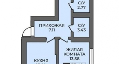 Купить квартиру 2-х комнатную, 57.97 кв. м. Фотография №8 Купить квартиру 2-х комнатную, 57.97 кв. м., Россия, г. Оренбург. Фотография №8