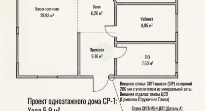 Купить дом 2-х комнатную, 82 кв. м. Фотография №10 Купить дом 2-х комнатную, 82 кв. м., Россия, г. Успех. Фотография №10