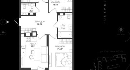 Продам квартиру 3-х комнатную с общей площадью 75м2, 1/9 эт., на улице Большая окружная 1-я, Центральный район, г. Калининград, Калининградская обл., Россия, агентство Home Invest. Фотография №1